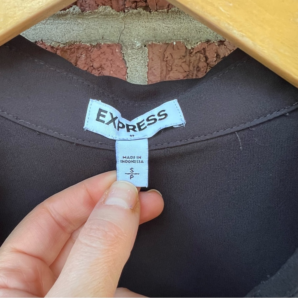 Express Collared Button Cuffed Sleeve Pocket Butt… - image 3